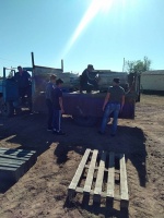 На пришкольном дворе МБОУ СОШ № 2, прошла планировка и разметка под будущую площадку ГТО