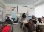 Рабочая встреча преподавательского состава и обучающихся с госинспектором РЭО ГИБДД МО МВД России «Новоузенский» 
