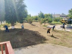 На территории района организован субботник.